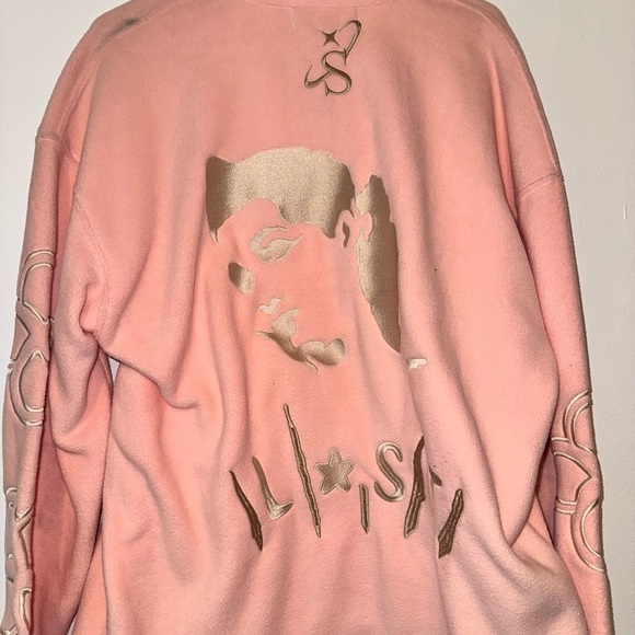 "TEMPTATION" QUARTER ZIP (PINK FLEECE) - Picture 3 of 4